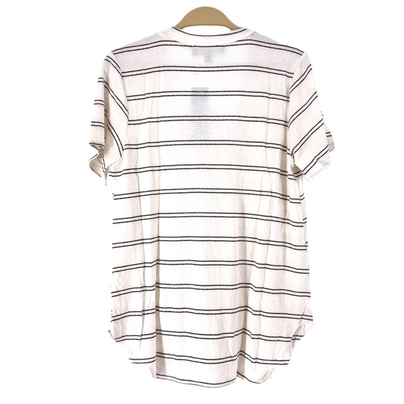 Lulus Women's Striped V Neck Short Sleeve Tee - XS - Picture 5 of 6